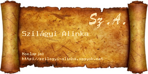 Szilágyi Alinka névjegykártya